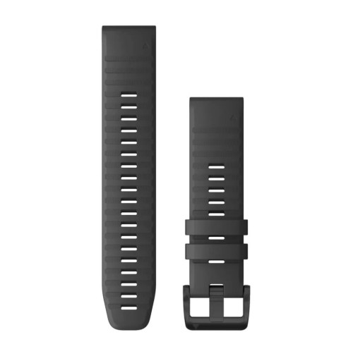 QuickFit® 22 Watch Bands - Slate Grey Silicone with Black Hardware- 010-12863-22 - Garmin